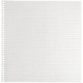 Checked spiral notebook page paper background, old aged white chequered ring binder sheet flat lay A4 copy space, isolated Royalty Free Stock Photo