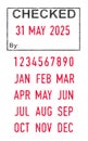 Checked stamp with date