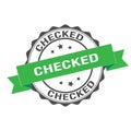 Checked stamp illustration