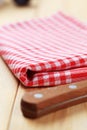 Checked tea towel Royalty Free Stock Photo
