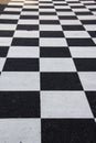 Checker board ground in the road at the Nascar Hall of Fame in Charlotte North Carolina Royalty Free Stock Photo