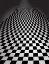 Checker Pattern in perspective - vector illustrati