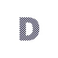 Checker Pattern Vector Logo Letter D