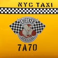 Checker Taxi Cab produced by the Checker Motors Corporation In New York Royalty Free Stock Photo