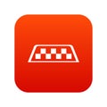 Checker taxi icon digital red