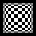 Checkerboard Abstract Illusion Square Design Pattern, Seamless Pattern Swatch, Black Background