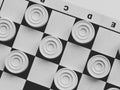 Checkerboard with checkers. Business strategy competition, strategic planning for winning success. Hobby. Royalty Free Stock Photo