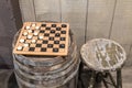Old Fashioned Game Of Checkers Royalty Free Stock Photo