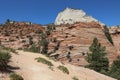 Checkerboard Mesa in Zion National Park Royalty Free Stock Photo