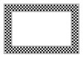 Checkerboard pattern, rectangle frame, checkered pattern frame Royalty Free Stock Photo