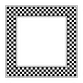 Checkerboard pattern, square frame, checkered pattern frame