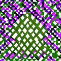 A checkerboard pattern of squares in shades of purple and green, with a central diamond shape in white5, Generative AI Royalty Free Stock Photo