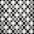 Checkerboard Squares Mosaic By Helen Bek: Minimalist Monochromes In Aluminum