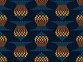 Checkered abstract seamless pattern. Distorted grid of their squares in retro style. Design for banners, wrapping paper Royalty Free Stock Photo
