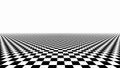 Checkered abstract wallpaper, black and white flooring illusion pattern texture background. 3d squares illustration