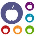 Checkered apple icons set