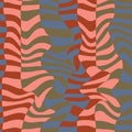 Checkered background with distorted squares. Trippy grid retro checkerboard pattern in 1970s style. Psychedelic chessboard vector