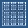 Checkered blue fabric with white circles and a frame Royalty Free Stock Photo