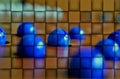 Checkered blue marbles Royalty Free Stock Photo