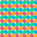 Checkered board Easter Egg, Flower shape abstract seamless pattern. Cute decorative geometrical grid. Blue pink green yellow Royalty Free Stock Photo