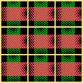 Checkered christmas seamless pattern. Royalty Free Stock Photo
