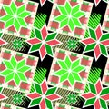 Checkered christmas seamless pattern. Royalty Free Stock Photo
