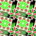 Checkered christmas seamless pattern.