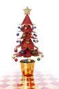 Checkered Christmas Tree Royalty Free Stock Photo
