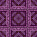 Checkered colorful seamless pattern. Zigzag patterns. Greek style ornamental vector background. Greek key, meanders borders, Royalty Free Stock Photo