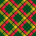 Checkered diagonal tartan fabric seamless texture