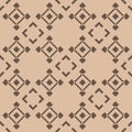 Checkered fabric background. Brown and beige seamless pattern Royalty Free Stock Photo