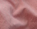 Checkered fabric close up. Red.