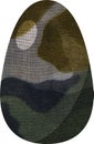 Checkered fabric textured easter egg