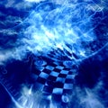 Checkered Face. 3D Rendering Royalty Free Stock Photo