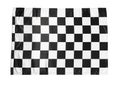 Checkered finish flag isolated on white, top view Royalty Free Stock Photo
