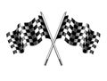 Checkered Flag, Chequered Flags Sport Motor Racing Royalty Free Stock Photo