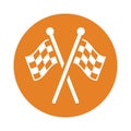 Checkered flag, competition, finish, start, winning icon design