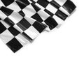 Checkered flag isolated on white, top view Royalty Free Stock Photo