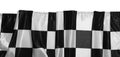 Checkered flag isolated on white, top view Royalty Free Stock Photo