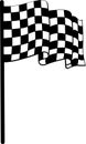 checkered flag racing flag Motorcar race finish line single waving sports flag image with eps vector Print