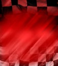 Checkered flag on red Royalty Free Stock Photo