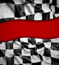 Checkered flag on red Royalty Free Stock Photo