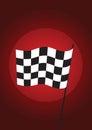 Checkered flag red - vector Royalty Free Stock Photo