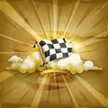 Checkered flag, vector background Royalty Free Stock Photo