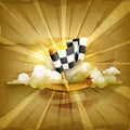 Checkered flag, vector background Royalty Free Stock Photo