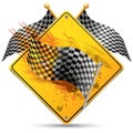 checkered flag. Vector illustration decorative design Royalty Free Stock Photo