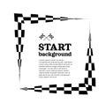 checkered flag vector illustration frame border on white Royalty Free Stock Photo