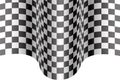 Checkered flag wave on white design race championship background vector. Royalty Free Stock Photo
