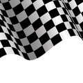 Checkered flag white background design race sport vector. Royalty Free Stock Photo