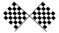 Checkered flags - Black and white racing flags Royalty Free Stock Photo